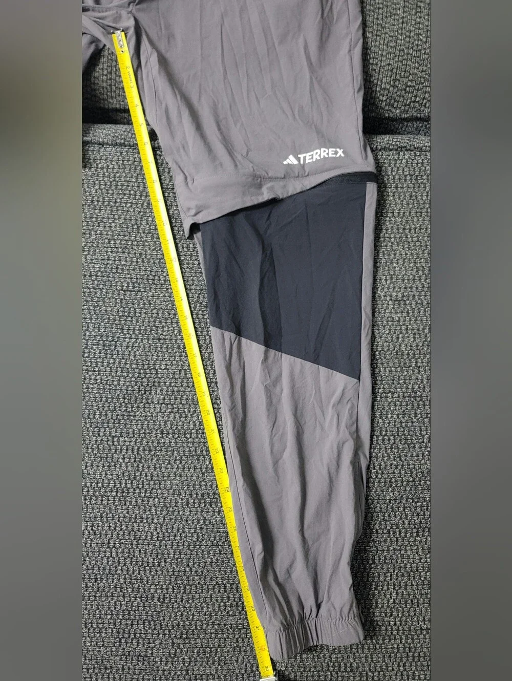 Adidas Gray Black Terrex Utilitas Hiking Zip-Off Pants Men's XLT TALL 41×32